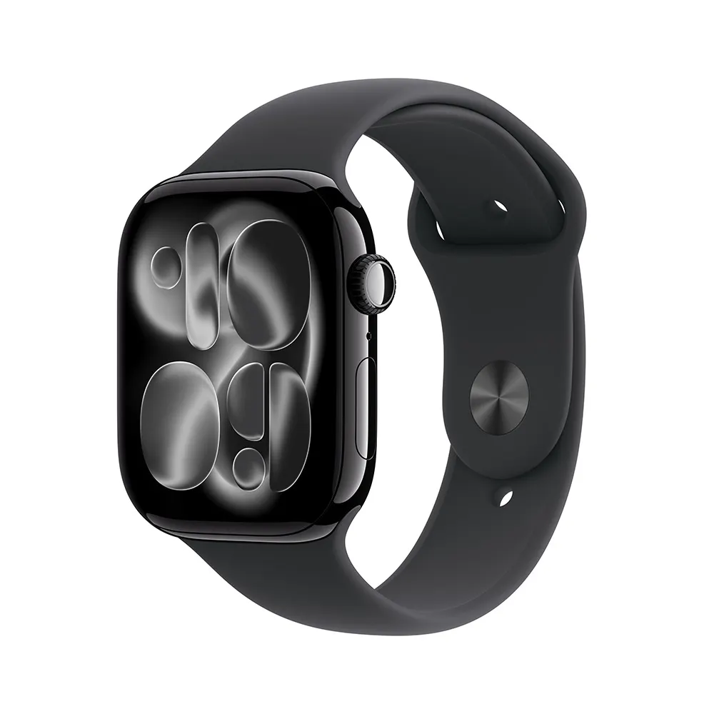 Apple Watch Series 11 GPS 42mm Jet Black Aluminium Case with Black Sport Band - M/L (MEQU4AF/A)