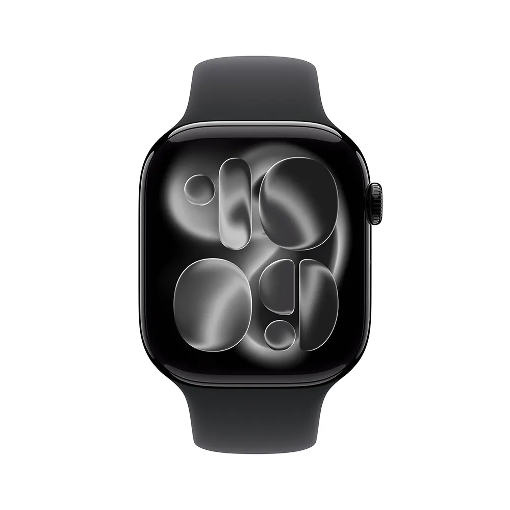 Apple Watch Series 11 GPS 42mm Jet Black Aluminium Case with Black Sport Band - M/L (MEQU4AF/A) - Image 2